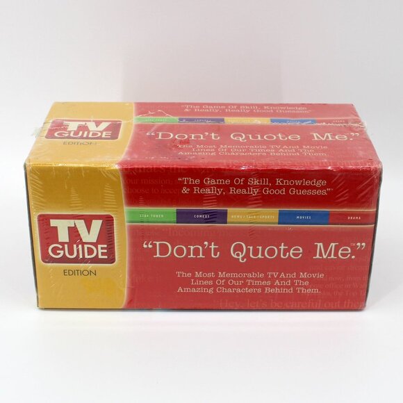 Don't Quote Me Adult Board Game TV Guide Edition Family Party Trivia (2004) - Picture 1 of 5